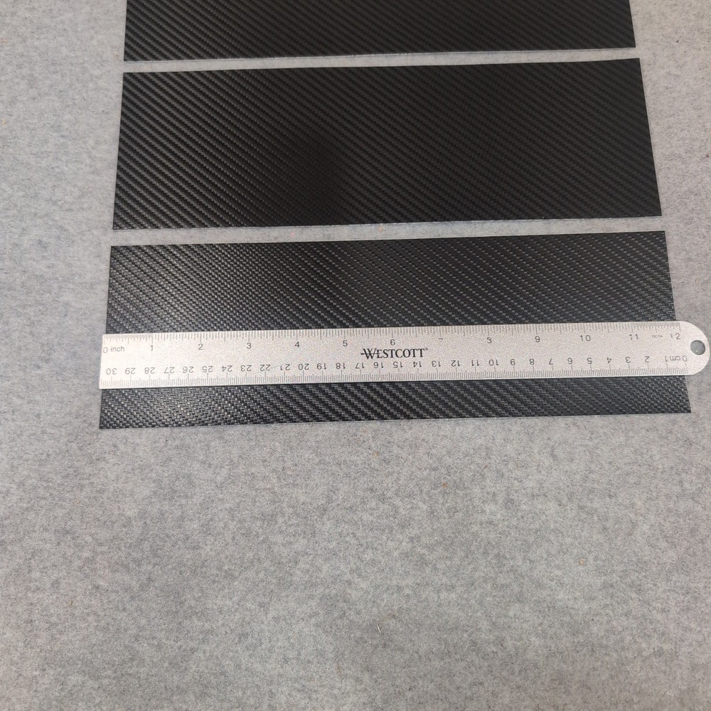 3M Wrap Film Series 2080 Black Carbon Fiber CFS12 Vinyl Detailing Strips 3pc 12" - Picture 3 of 7